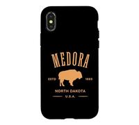 Medora North Dakota 1886 Souvenir Bison Coque pour iPhone X/XS