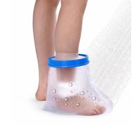 MEDOTS Housse de plâtre imperméable pour la douche, la plaie de la cheville, le bain adulte - Sac de douche étanche pour chirurgie du pied, cheville, brûlures - Réutilisable - Bleu