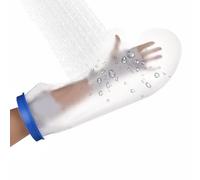 Medots Housses de plâtre pour douche demi-bras adulte imperméable sac de protection pour bras blessé, mains, poignets, coude, doigt pour garder les plaies sèches, réutilisable et durable bleu