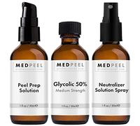 Medpeel Acide Glycolique 50% Chemical Peel, Force moyenne et professionnelle de qualité médicale chimique visage Peel, Adresse Fine Line - (pH 1,3) 1 oz / 30 ml