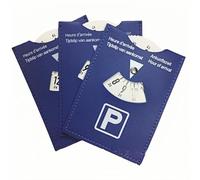 Medrialife 3 pcs Disque de Stationnement Zone Bleue, Disque de Parking de Luxe Bleu pour Voitures, Motos et Camping-Cars, Grand Format 11 × 15 cm, Facile à Lire