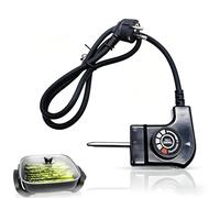 Medrialife Cordon Alimentation avec Thermostat pour Plancha et Poêle Électrique, Cordon d’Alimentation avec Contrôle de Température, Universel, 1 m, 10 A, pour Fagor, Jata, Princess, Solac, Magefesa