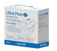 Medrull ULTRA PORE - Stérile et imperméable pansement - Taille du pansement - 10cm x 9cm - Taille du carré de coton - 5cm x 5cm - 25 pièces stériles - Pansements emballés individuellement
