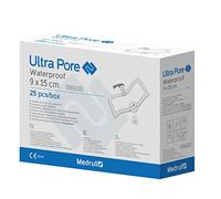 Medrull ULTRA PORE - Stérile et imperméable pansement - Taille du pansement - 15cm x 9cm - Taille du carré de coton - 5cm x 9cm - 25 pièces stériles - Pansements emballés individuellement