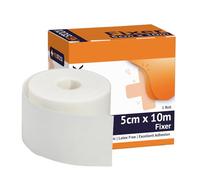 MEDSTOCK Tissu non tissé, rouleau de fixation blanc, 5,1 cm x 9,9 m, 1 rouleau, soin des plaies, ruban adhésif de pansement, dispositif médical, plus sûr, flexible et doux, stable et fiable, augmente