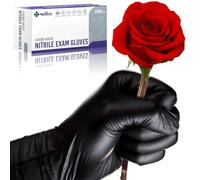 Medtecs Lot de 200 gants jetables en nitrile - Disponibles en 200 et 2 000 pièces - Qualité médicale, chimiothérapie, sans latex, sans poudre - Gants de révision avec bout des doigts texturés