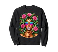 Medusa Lollipop Greek Mythology Goddess Roses Sweatshirt