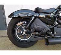 Medusa Noir Droite Noir Poche Latérale à Gauche Poche Latérale Côté Droit Compatible avec Harley Davidson Sportster Sporty XL Iron Forty Eigt Orletanos