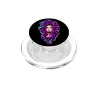 Medusa Serpent Gothique pour Femme Violet Rose PopSockets PopGrip pour MagSafe