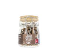 Medusafilters 100 filtres à charbon actif en verre Ø 6 mm | Tip Size | ORGANIC Edition | avec des capuchons en fibres végétaliennes et du charbon actif pour moins de polluants