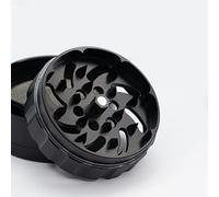 Medusafilters Lot de 4 broyeurs à pointes de qualité supérieure - Diamètre : 62 mm - Broyeur en aluminium anodisé - Moulin incassable pour herbes, épices et pollen (édition noire)