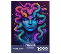 Méduse Adultes Puzzles Créatures fantastiques 1000 Pièces Jeu De Défi Familial Jeux Éducatifs Décoration Intérieure Cadeaux d'anniversaire pour Noël Tueur Ennuyeux 38x26cm/1000pcs