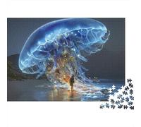 Méduse Brillante Fantasy 1000 Pièce Carton Extra Épais Puzzle Classique Collecteurs Impossible Difficile Défi du Jeu Éducatif 70x50cm/1000pcs