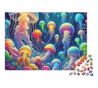 Méduse Colorée Puzzle 1000 Pièces Jeu de Puzzle pour Adultes Interaction en Famille 38x26cm/1000pcs