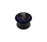 Méduse Cosmique Linogravure Constellation Esthétique PopSockets PopGrip Adhésif