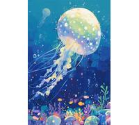 Méduse Diamond Painting 30x40cm,Peinture Diamant Corail Diamond Painting Adulte,5D DIY Broderie Diamant Kit Complet,Tableau Diamant Artisanat Strass Painting pour Décoration Intérieur,Cadeau BJ-392