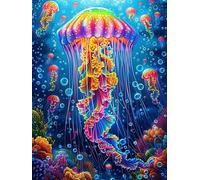 Méduse étoilée 1000 Pieces Casse-tête Adulte en Carton Haute Densité Animaux et Plantes Difficile Motif Complexe Décoration Murale Anti-Stress Idée Cadeau Anniversaire 1000 PCS