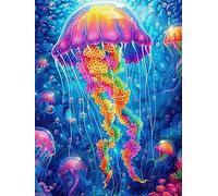 Méduse étoilée 1000 Pièces Puzzle Adulte en Carton Rigide Haute Qualité Animaux Sauvages avec Fleurs Difficile Niveau Expert Anti-Stress Jeu De Société Idée Cadeau Anniversaire Premium 1000 PCS