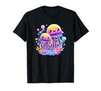 Méduse Mignonne sous l'eau Fantasy Ocean Scène T-Shirt