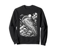Méduse Océan Art Vintage Japonais Animaux Marins Esthétique Sweatshirt