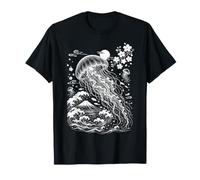 Méduse Océan Art Vintage Japonais Animaux Marins Esthétique T-Shirt