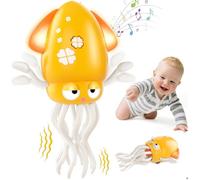 Méduse Qui Marche Bebe Dansant chanter évitement automatique rechargeable avec LED et musique Jouet Bebe 6-36 Mois Jaune