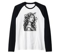 Méduse Serpent Cheveux Mythologie Grecque Pierre Portrait Art Manche Raglan
