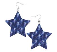 Méduses Bleues Et Violettes Enchanteresses Boucle D'Oreille Légères Boucles D'Oreilles Tendance Pendantes Pour Quotidien Femme Décorations
