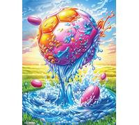 Méduses colorées éclaboussant dans l'océan 300 Pièces Puzzle Famille En Carton Anti-Déchirure Animaux et plantes Difficulté Moyenne Jeu De Société Soirée Entre Amis Cadeau Noël Famille Pas Cher 300 PC