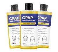 meduwell CPAP Lot de 3 nettoyants spéciaux pour masques CPAP, 100 ml, dégraissant, doux pour le silicone et doux pour la peau, parfum agréable