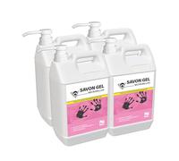 Méduze - Lot 4 x savon gel abrasif 5 kg - Sans solvant - Professionnel - Lavage des mains en atelier ou sur chantier