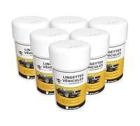 Méduze - Lot 6 x pot de 80 lingettes véhicules universelles - Sans rinçage - Multiusages - Efficacité professionnelle - Grand format 24.5 x 18 cm