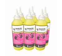 Méduze - Lot 6 x savon gel microbilles pour le lavage des mains en atelier 500mL - Abrasifs 100% naturels