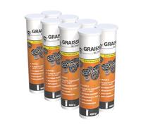 Méduze - Lot 8 x graisse blonde polyvalente 400 g - En cartouche - Extrême pression - Grade 2 - Professionnelle