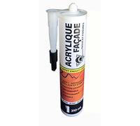 Méduze - Mastic acrylique façade en cartouche 310 mL - Trous et fissures - Blanc - Effet enduit/crépi - Extérieur - Durable