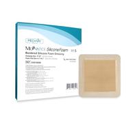 MedVanceTM Pansement adhésif en silicone avec bordure en silicone, taille 15 cm x 15 cm (tampon pavé de 10 cm x 10 cm), boîte de 5 pansements