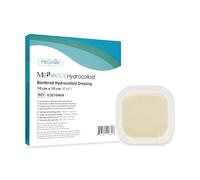 MedVanceTM Pansement adhésif hydrocolloïde à bordures, 10 cm x 10 cm, boîte de 5 pansements