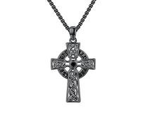 MEDWISE Collier avec pendentif croix celtique en argent sterling 925 avec pendentif en forme de flèche et de flèche celtique pour homme, fils, garçon, petit ami, adolescent, unisexe, Argent sterling