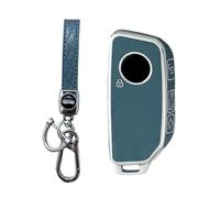MEDZUK Coque Clé Compatible avec BMW iX1 U11 BEV 2022-2024 2025 Coque de Protection pour clé de Voiture TPU, Accessoire Étui pour Clés avec Porte-clés (Bleu Argent)