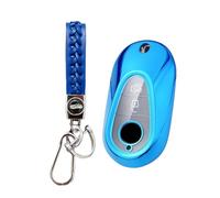 MEDZUK Coque ompatible avec Mercedes Benz EQE SUV V295 2022-2024 2025 Coque de Protection pour e Voiture TPU, Accessoire Étui pour Clés avec Porte-clés (Bleu)