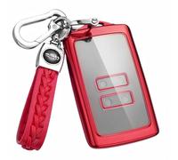 MEDZUK Coque Clé Compatible avec Renault Arkana RS Line 2019-2024 2025 Coque de Protection pour clé de Voiture TPU, Accessoire Étui pour Clés avec Porte-clés (Rouge)