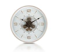 Mee 2ou Horloge Mural 50cm à Engrenages Mobiles - Style Vintage Steampunk Industriel - pour Salon, Bureau ou Décoration Campagnarde