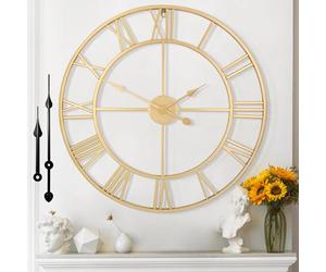 Mee 2ou Horloge Murale Design Moderne et Vintage, Silencieuse sans Tic-Tac, Grande Horloge Murale Géante XXL, Disponible en 40 cm, 47 cm, 60 cm, 80 cm, 100 cm, Idéale pour Le Salon Cuisine Bureau