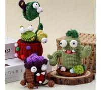 Meecaa Kit de crochet cactus succulent pour débutants adultes et professionnels - Kit d'accessoires de crochet - Cadeau créatif idéal pour les amateurs d'artisanat, comprend un tutoriel vidéo, des