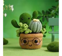 Meecaa Kit de crochet pour plantes de cactus pour débutants, adultes et professionnels, kit de crochet à faire soi-même, cadeau créatif idéal pour les amateurs d'artisanat, comprend un tutoriel vidéo