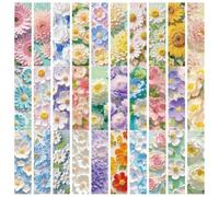 Meecaa Lot de 30 marque-pages en papier d'art littéraire, accessoires de livre créatifs colorés, excellent cadeau pour les amateurs de livres, femme, homme, étudiants, fans de lecture (fleur 1)