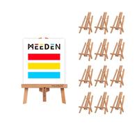 MEEDEN 30cm Chevalet de Table: 12 Mini Chevalets en Bois Pour Peinture, Toile, Photo - Portable Pour Adulte, Artiste, Débutant