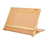 MEEDEN A2 Grand Studio Artiste Planche à Dessin et à Croquis, Portable et Réglable en Bois de Hêtre Massif Planche à Croquis pour Étudiants, Débutants et Artistes,65x48.3cm
