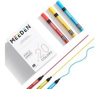 MEEDEN Artist Lot de 20 marqueurs de peinture acrylique - 3 stylos de peinture acrylique visibles de grande capacité avec pointes en nylon améliorées, stylos à séchage rapide pour peinture sur roche