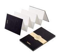 MEEDEN Carnet de croquis portable en papier aquarelle - 63,5 kg/300 g/m² - Carnet de croquis accordéon sans acide - 100 % coton accordéon pour techniques humides/sèches et voyage, presse à froid